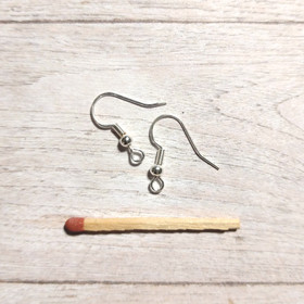 Korviskoukku 10 kpl (5 paria) - Hopeanvärinen, 18mm