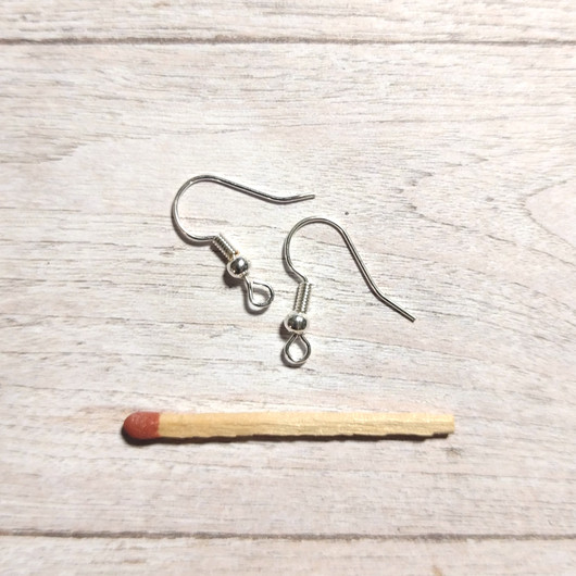 Korviskoukku 10 kpl (5 paria) - Hopeanvärinen, 18mm