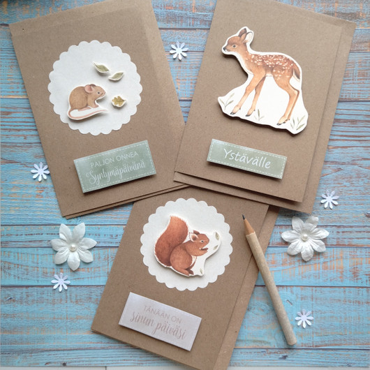 Paljon onnea syntymäpäivänä (hiiri) - Kortti A6