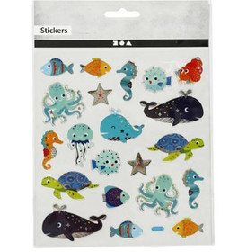 Kuviotarrat -Merieläimet, 1 arkki (15x16,5 cm)