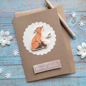 Onnea sinulle (kettu) - Kortti A6