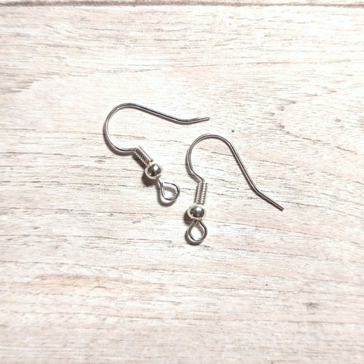 Korviskoukku 10 kpl (5 paria) - Hopeanvärinen, 18mm