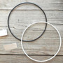 Metallirengas 15 cm - Valkoinen
