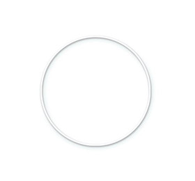 Metallirengas 12 cm - Valkoinen