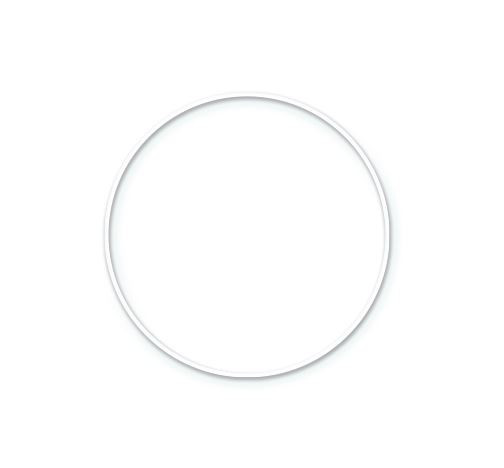 Metallirengas 15 cm - Valkoinen