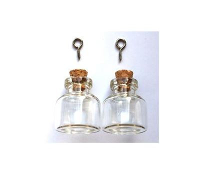 Mini Lasipullot 2 kpl - 22 x 25 mm