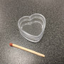 Muovirasia mini sydän lev. 2,1 cm - 1 kpl 
