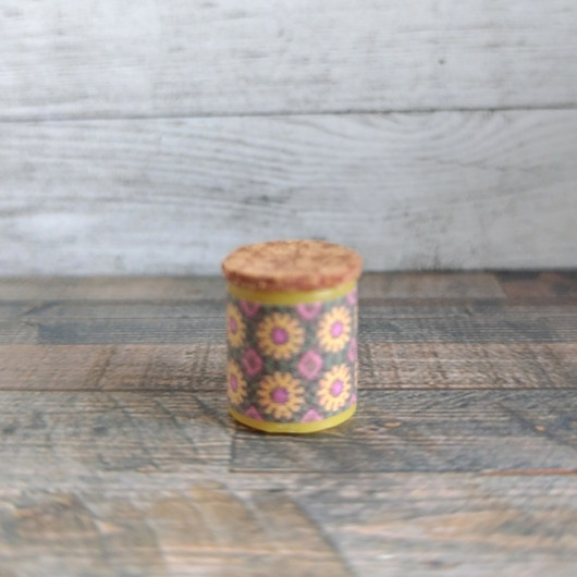 Nukkekodin Säilytyspurkki - Retrokukat Keltainen