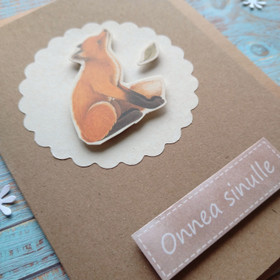 Onnea sinulle (kettu) - Kortti A6