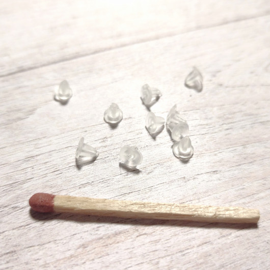 Silikonitausta 10 kpl (5 paria) - Läpikuultava 2,5mm