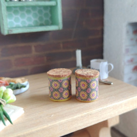 Nukkekodin Säilytyspurkki - Retrokukat Keltainen