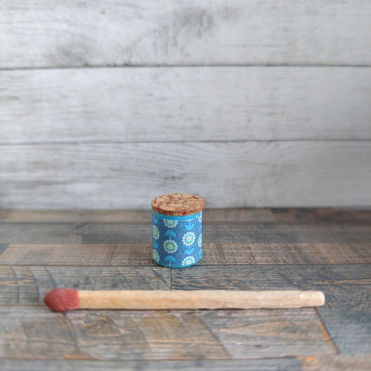 Nukkekodin Säilytyspurkki - Retrokukat Sininen