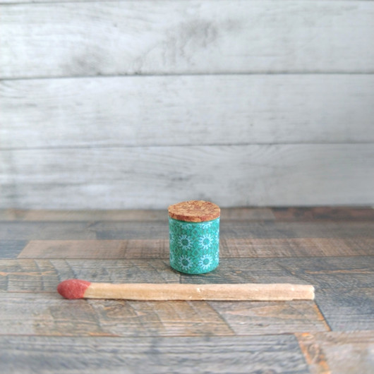 Nukkekodin Säilytyspurkki - Retrokukat Mintunvihreä