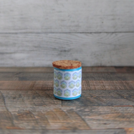 Nukkekodin Säilytyspurkki - Retrokukat Vaaleansininen