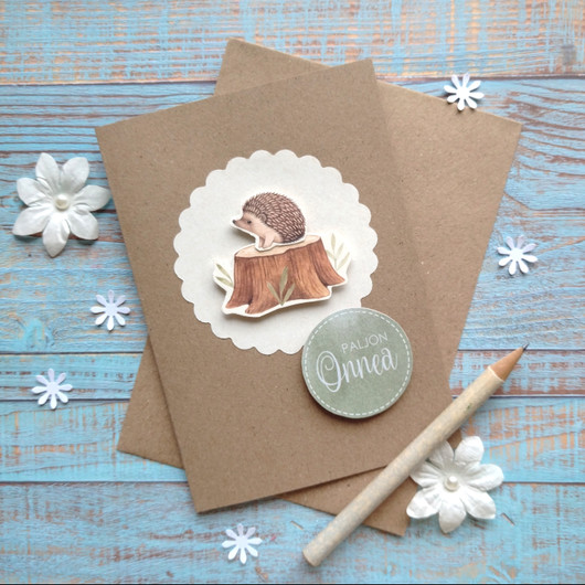 Paljon onnea (Siili) - Kortti A6