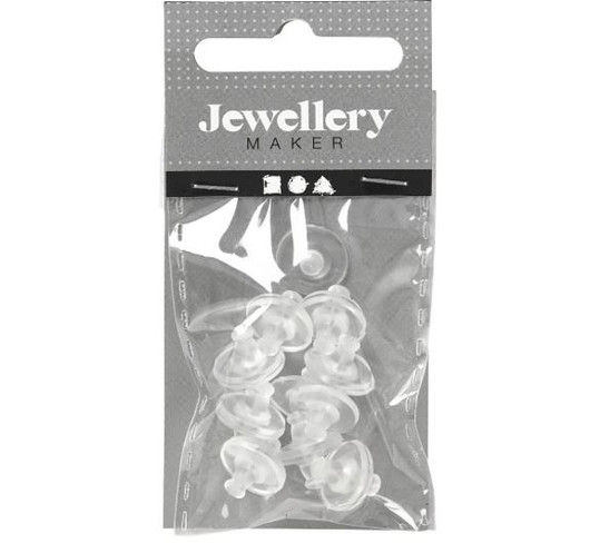 Silikonitausta 10 kpl (5 paria) - Läpikuultava, 10mm