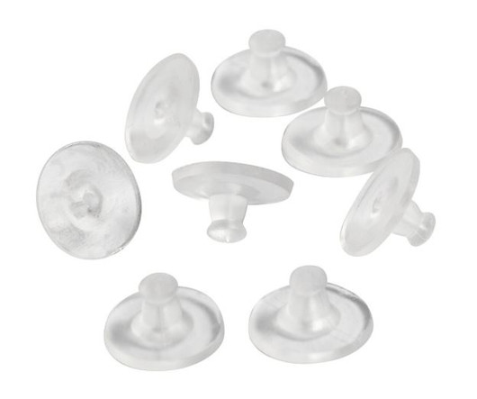 Silikonitausta 10 kpl (5 paria) - Läpikuultava, 10mm