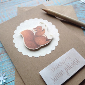 Tänään on sinun päiväsi (orava) - Kortti A6