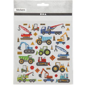 Kuviotarrat - Työajoneuvot, 1 arkki (15x16,5 cm)