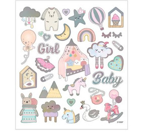 Kuviotarrat - Tyttövauva, 1 arkki (15x16,5 cm)