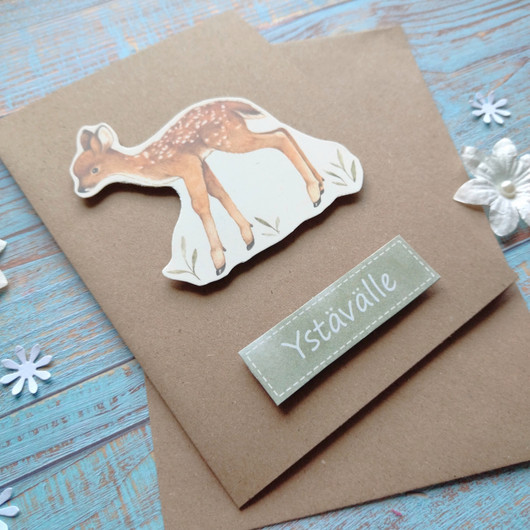 Ystävälle (bambi) - Kortti A6