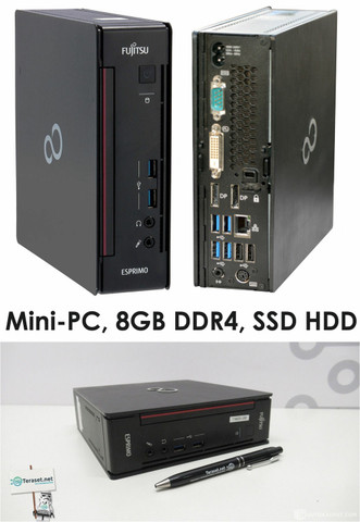 Fujitsu Esprimo Q957 Core i3-8100T 3.1 GHz 8/256 SSD Win 11 Pro DVDRW