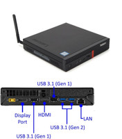 Lenovo TC M920Q Tiny Desktop Core i5-8500T 2.1 GHz 8/256 SSD Win 11 Pro WLAN