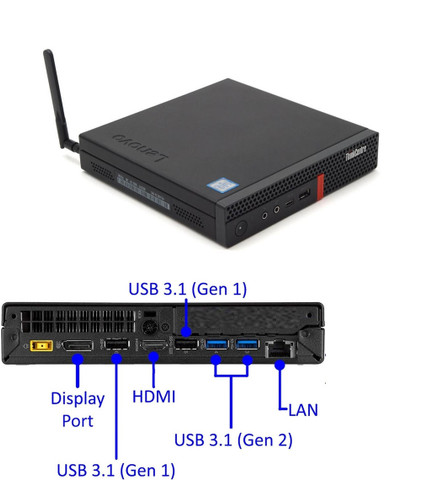 Lenovo TC M920Q Tiny Desktop Core i5-8500T 2.1 GHz 8/256 SSD Win 11 Pro WLAN