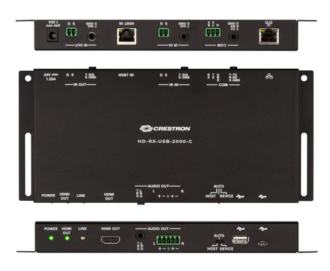 Crestron HD-EXT-USB-2000-C - video/audio/infrared/serial/network extender - HDMI 4K HDBaseT