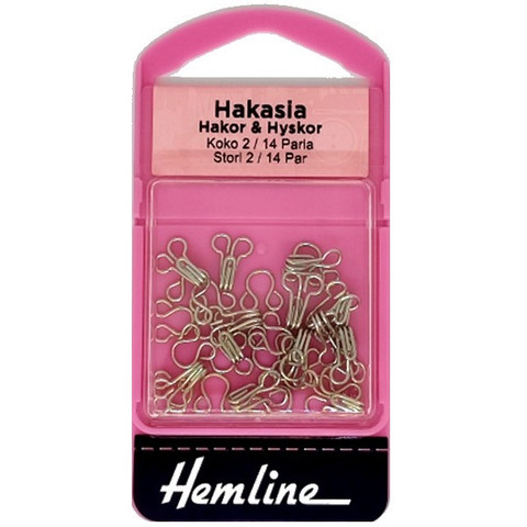 Hemline Hakasia koko 2 hopea 14 paria