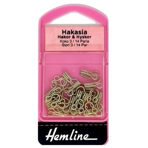 Hemline Hakasia koko 3 hopea 14 paria