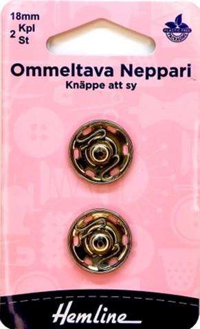 Hemline Ommeltava Neppari 18 mm hopea
