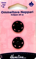 Hemline Ommeltava Neppari 18 mm musta