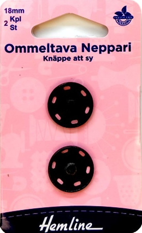 Hemline Ommeltava Neppari 18 mm musta