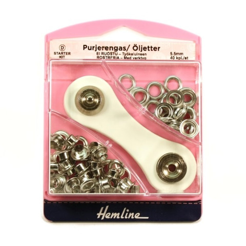 Hemline Purjerengas 5,5 mm hopea 40 kpl