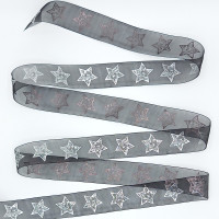 Organzanauha Hopea Tähti