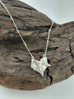 Silver pendant Falling Leaf