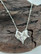 Silver pendant Falling Leaf