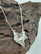 Silver pendant Falling Leaf