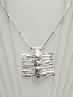 Vintage silver pendant Lichen