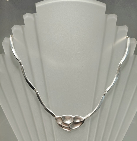 Silver Necklace Windswept Snow II