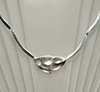 Silver Necklace Windswept Snow II