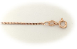 Panssari-riipusketju rose-kullattu 1,7mm leveä, hopeaa