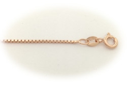 Rose-kullattu Venetsia-riipusketju 1,1mm, hopeaa 14032
