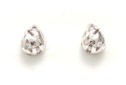 Pisara kivillä tappikorvakorut, valkokultaa 22166