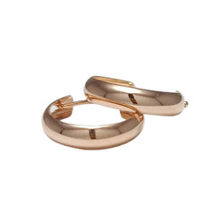 Rengaskorvakorut 4mm leveä 16mm halkaisijalla, rose-kullattua hopeaa