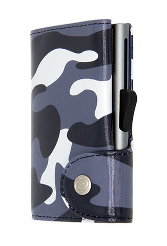 C-Secure Grey camouflage turvalompakko, aitoa nahkaa