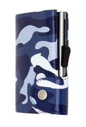 C-Secure Camouflage blue turvalompakko, aitoa nahkaa
