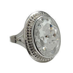 Hopeasormus kirkas 14mm x 10mm, hopeaa