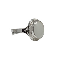 hopeasormus kuukivi 10mm x 8mm , hopeaa